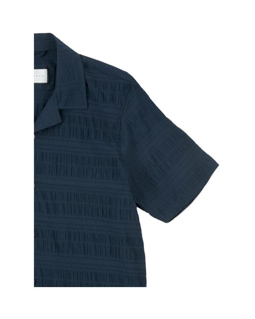 PREVU Blue Seersucker Beckerr Shirt for men