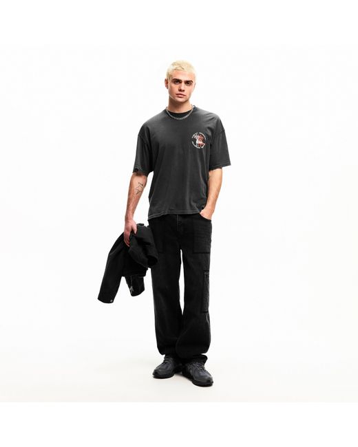 REPRESENT 247 Gray Short Sleeve Performance Gym Top for men