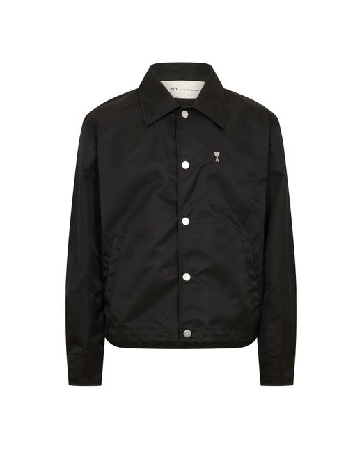 AMI Black De Coeur Coach Jacket for men