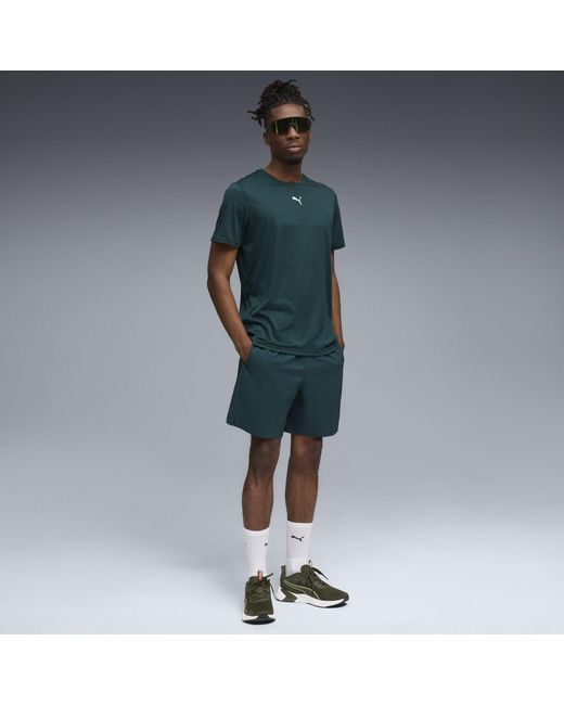 PUMA Blue Tad Short Sleeve Performance Gym Top for men