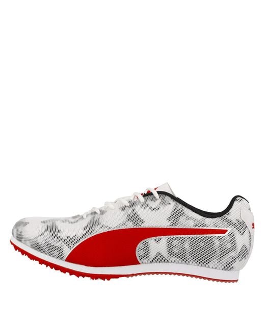 PUMA White Evospeed Star 8 Track Running Spikes for men