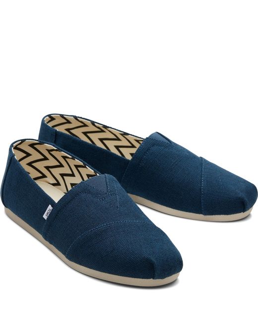 TOMS Blue Alpargata Classic Espadrilles Size 6 for men