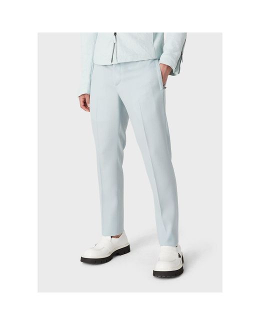 Emporio Armani Blue Trousers for men