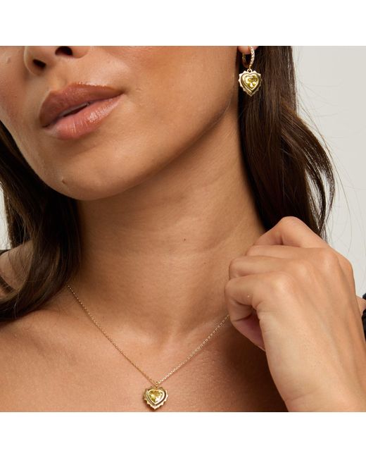 Jon Richard Red Plated Heart Birthstone Huggies