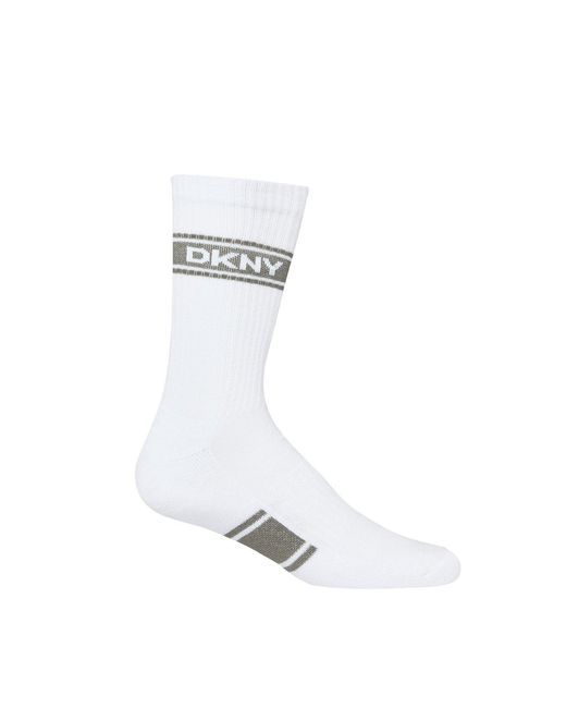 DKNY White 3 Pack Sport Socks Lacon for men