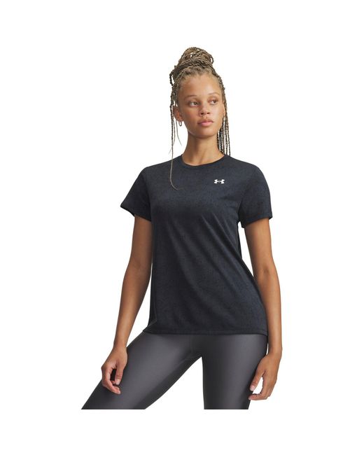 Under Armour Black Tech Texture Short Sleeve Performance Gym Top