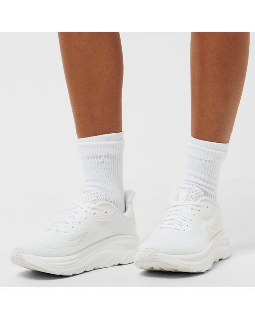 Hoka One One White Clifton 10 Everyday Neutral Road Running Shoes