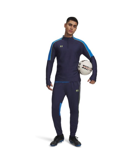 Under Armour Blue Chal Performance Tracksuit Bottom for men