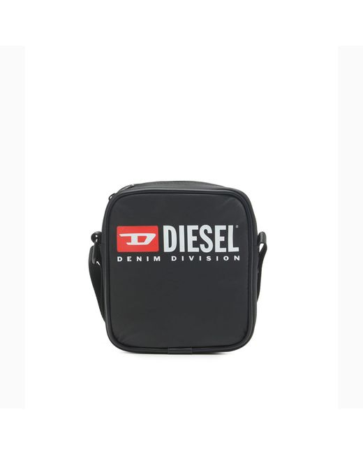 DIESEL Black Rinkee Logo Print Crossbody Bag for men