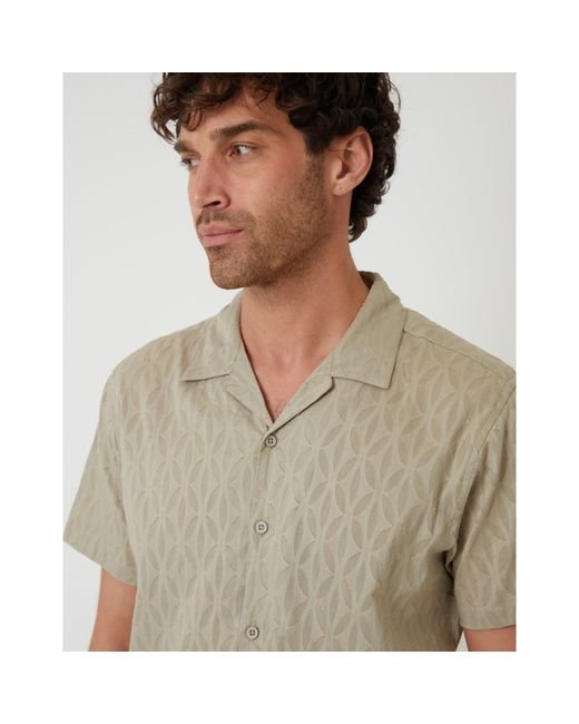 Threadbare Green Short-Sleeve Bowling Shirt for men
