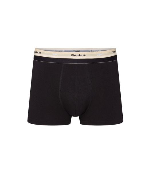 Reebok Black 3 Pack Trunks Farr for men
