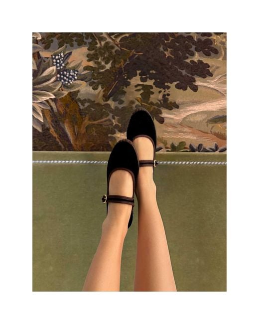 Flabelus Black Velvet Mary Jane