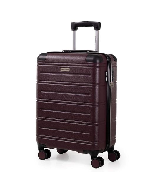 Pierre Cardin Purple Lyon Hard Shell Suitcase Travel Luggage