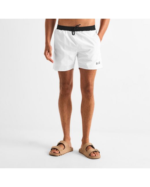 Boss White Sailfish Swim Shorts for men