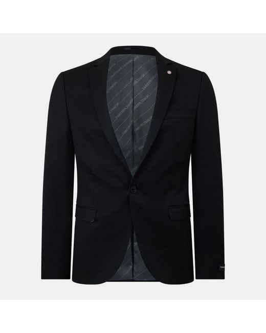 Twisted Tailor Black Ellroy Skinny Fit Jacket for men