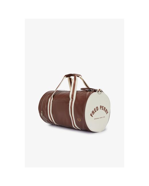 Fred Perry Brown Classic Barrel Bag for men