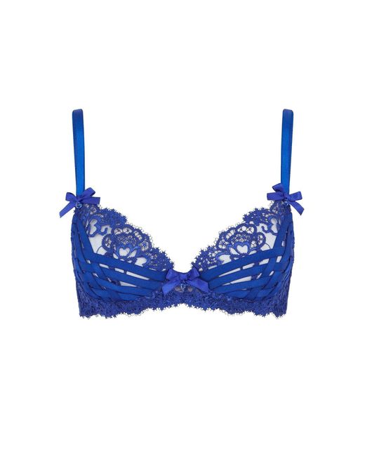 Agent Provocateur Blue Dioni Plunge Underwired Bra