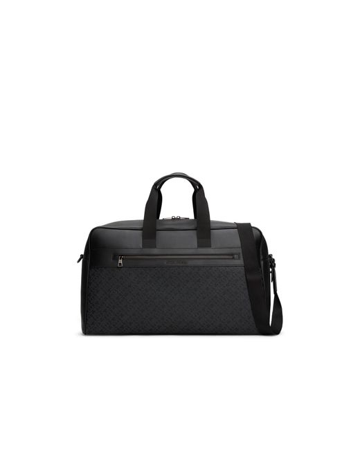 Tommy Hilfiger Black Th Monogram Duffle Bag for men