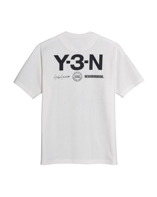 Y-3 White X Neighborhood Moth Graphic T-Shirt for men