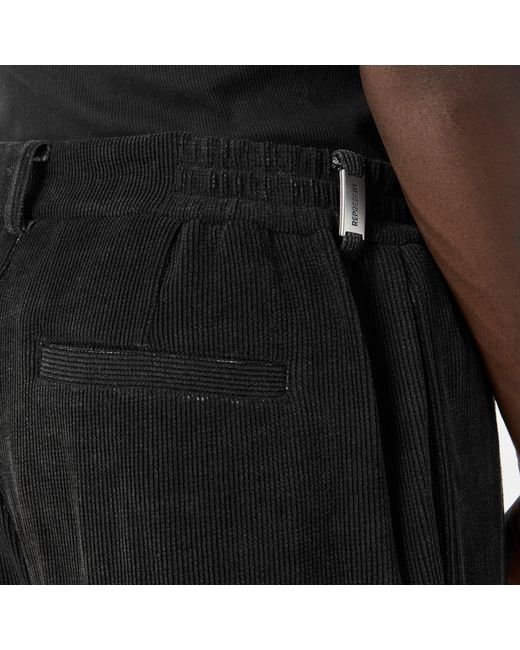 Represent Black Open Cuff Woven Relaxed Fit Joggers for men