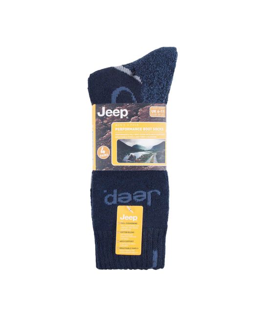 Jeep Blue 4 Pack Performance Boot Socks for men