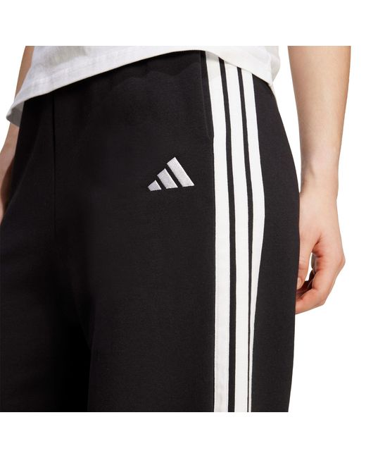 Adidas Black Essentials Wide Leg Fleece Pant