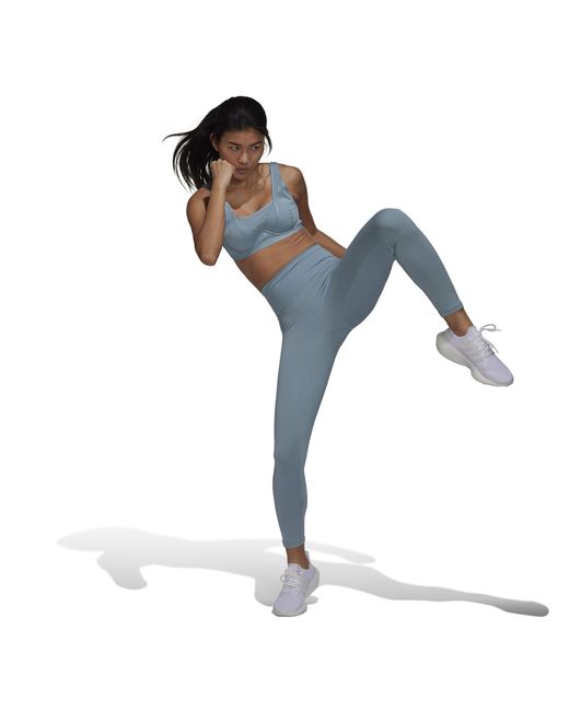 Adidas Blue Tlrd Impact Luxe Training High-Support Bra