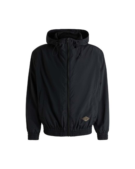HUGO Black Benji2521 Windbreaker Jacket for men