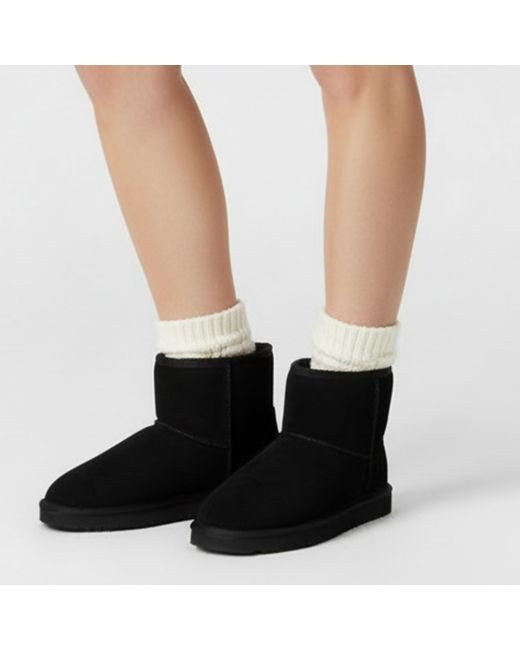 Jack Wills Black Mid Snug Boots