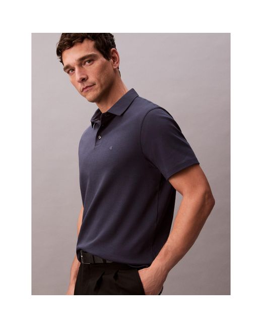 Calvin Klein Gray Short Sleeve Polo Shirt for men