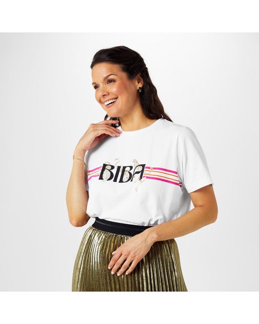 Biba White Logo T-Shirt