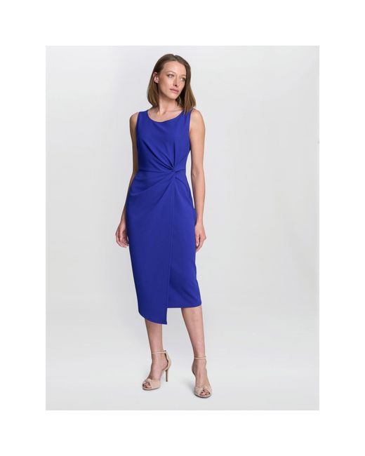 Gina Bacconi Blue Helena Wrap Dress