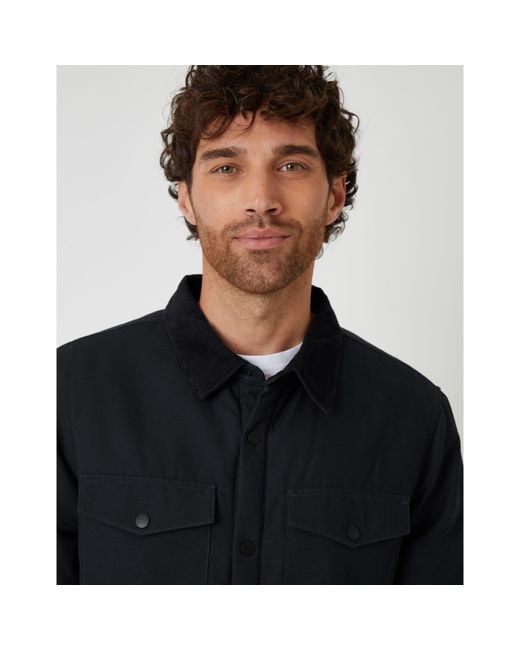 Threadbare Blue Tb Cottage Overshirt for men