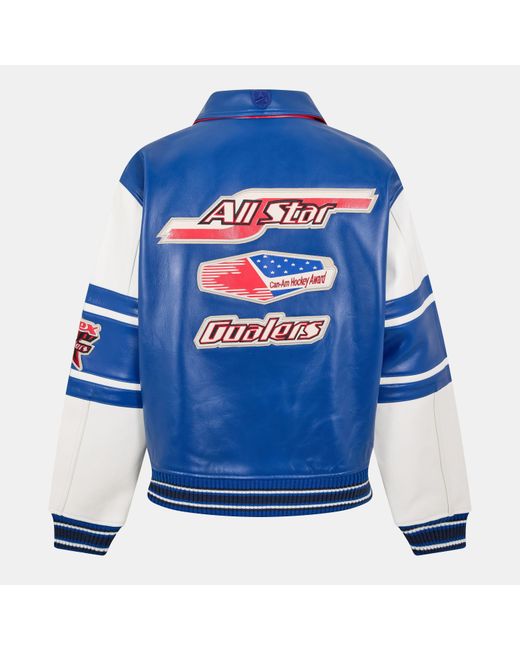 Avirex Blue Star/Stripes Varsity Jacket for men