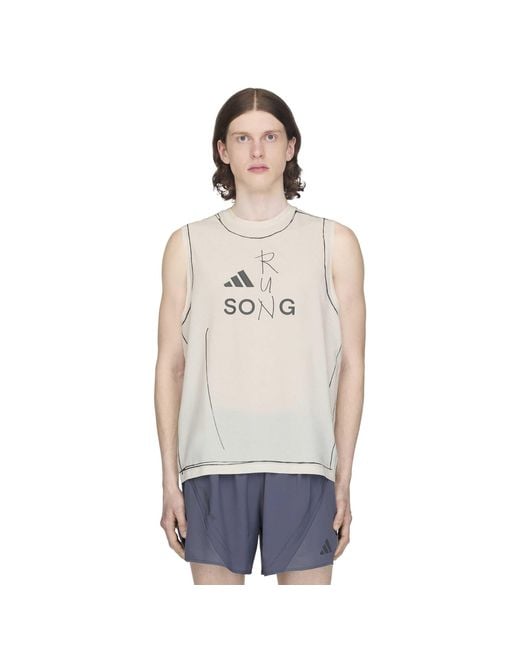 Adidas Natural Running Tank Top for men