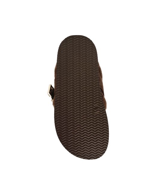 Steve Madden Brown Cosy Up Flat Mule