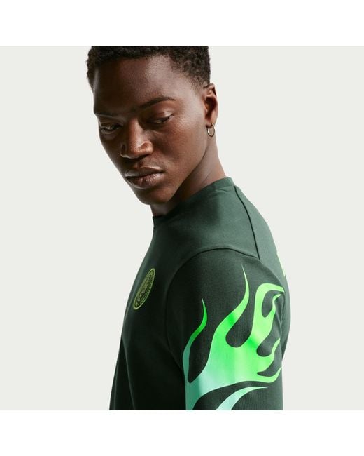 Nike Green Nigeria Primary Dri-Fit Soccer T-Shirt for men