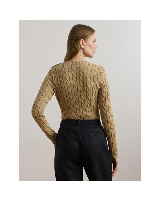 Ralph Lauren White Cable-Knit Jumper