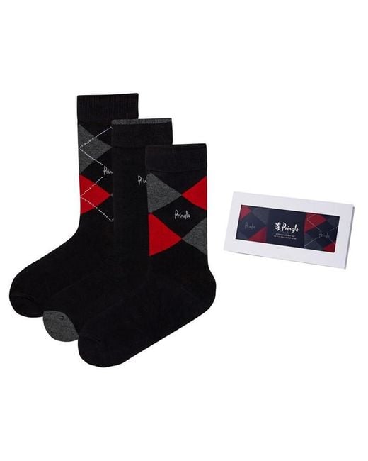 Pringle of Scotland Black 3pckgiftboxs Sn44 for men