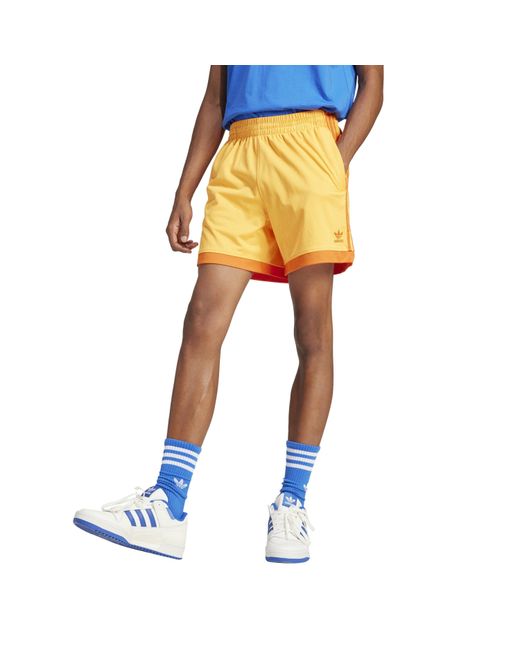 Adidas Originals Yellow Mockeylet Short Woven Tracksuit Shorts for men