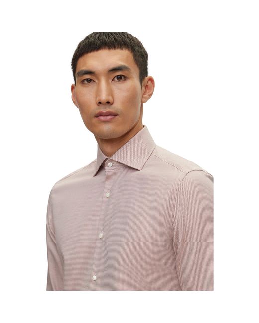 Boss Gray Long-Sleeve Plain Shirt for men