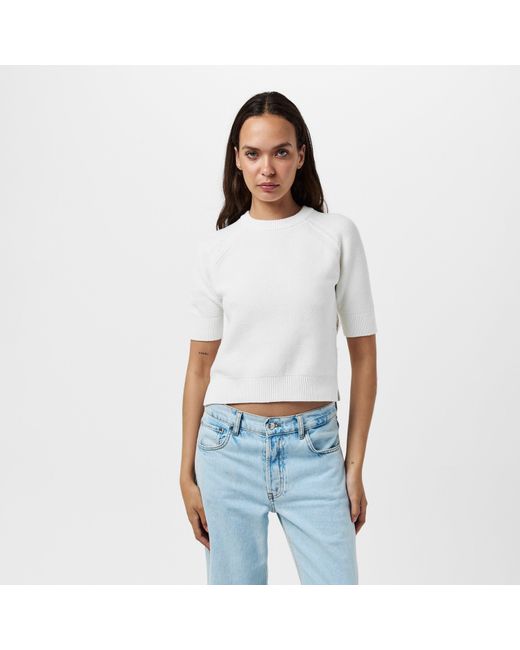French Connection White Lily Mozart Crew Neck Jumper
