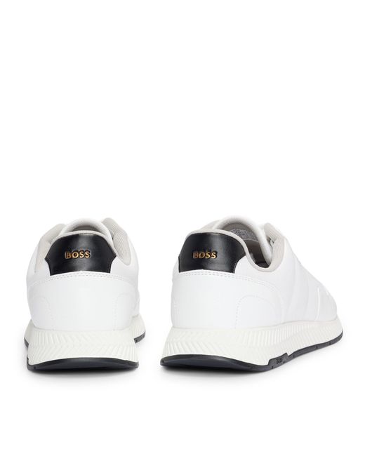 Boss White Titanium Runner Trainers for men