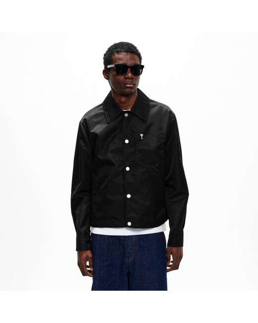 AMI Black De Coeur Coach Jacket for men