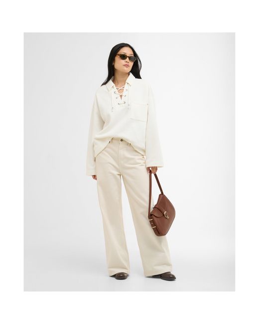 Barbour White Daya Sweatshirt