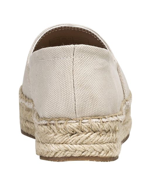 Boss Natural Canvas Slip On Trainers With Double B Logo