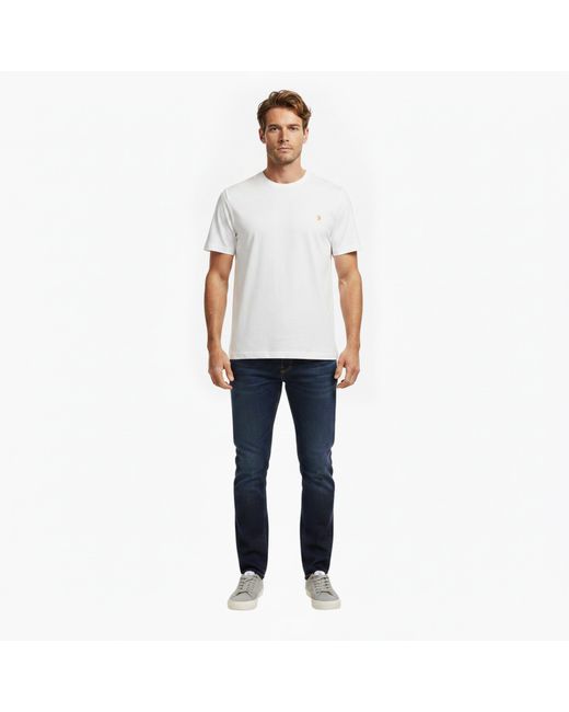 Farah White Harrow Ss T-Shirt for men