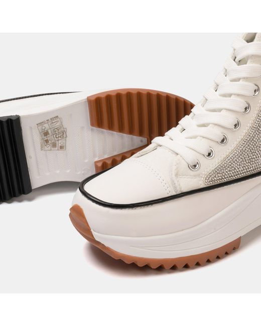 Firetrap Natural Platform Hi Top Ladies Trainers
