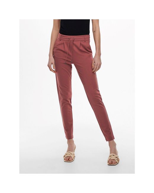 ONLY Red Straight Leg Trousers
