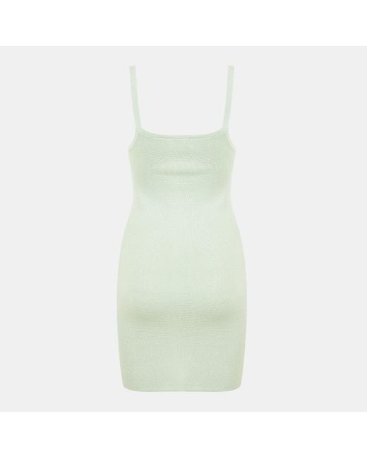 Jack Wills Green Ruched Front Mini Knitted Jumper Dress